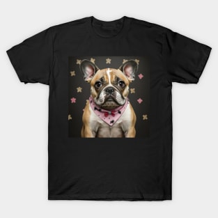 Cute French bulldog with a bandana T-Shirt